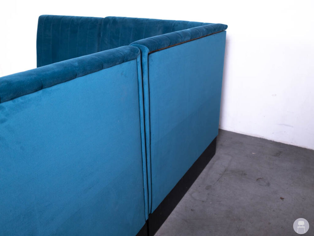 Horecabank Emma 51991 B velvet blauw hoek Satelliet 215x215cm