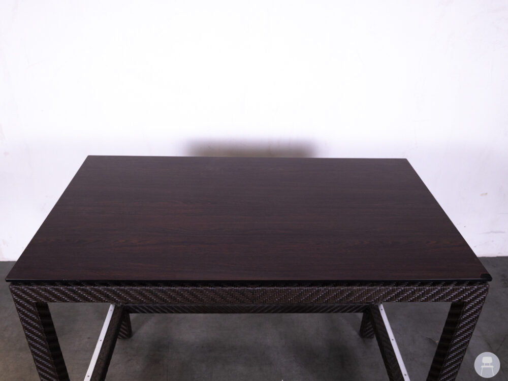 Terras-statafel Menno HPL Volkern houtlook Wicker 140x80cm