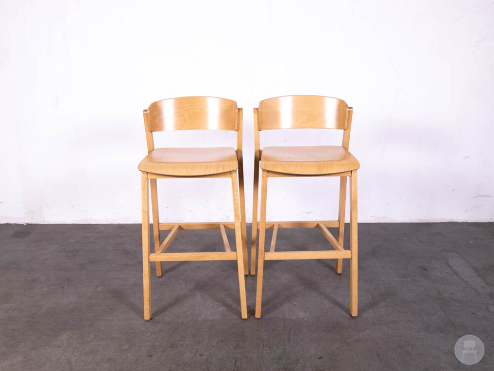1 set 2 stuks Barkruk Lauren naturel