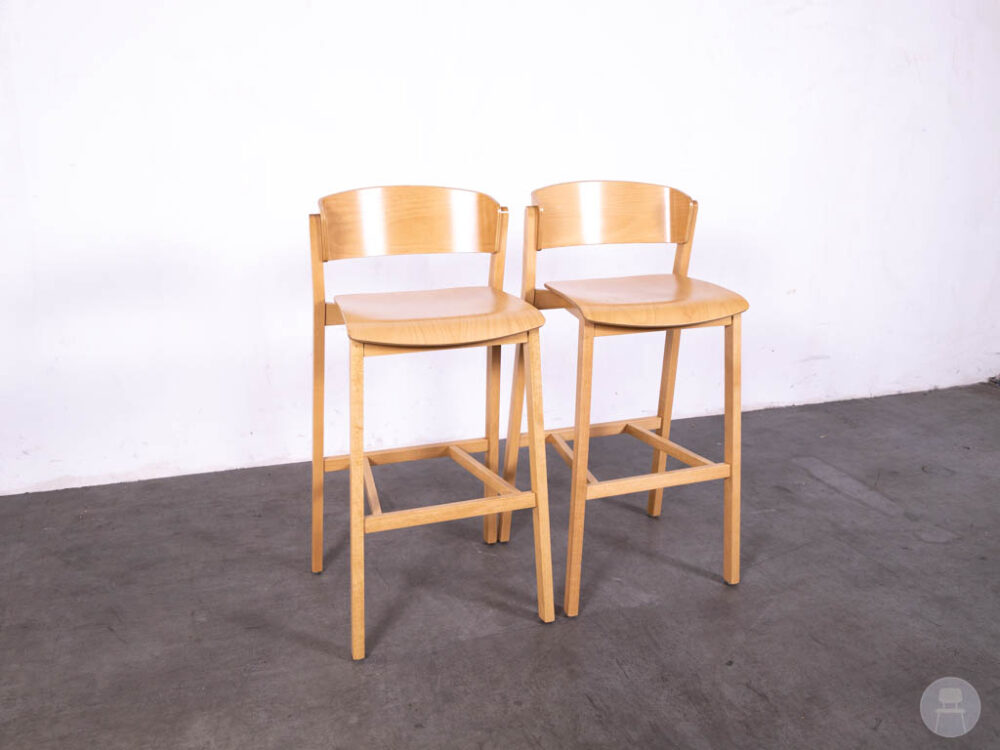 1 set 2 stuks Barkruk Lauren naturel