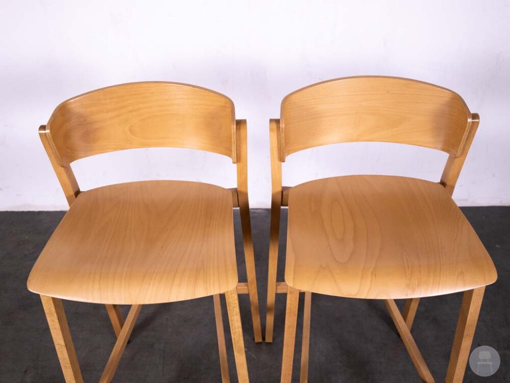 1 set 2 stuks Barkruk Lauren naturel