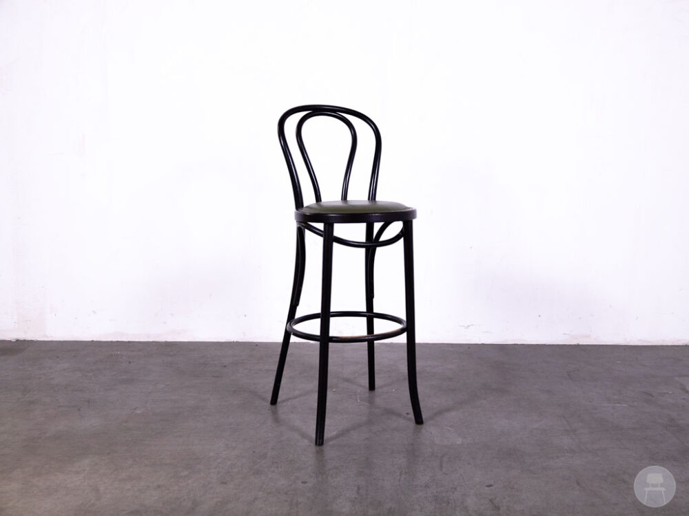 Barkruk Thonet Tax Jet met rug groen