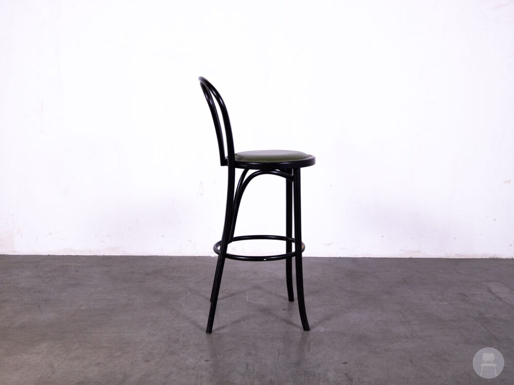 Barkruk Thonet Tax Jet met rug groen