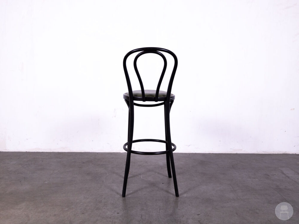 Barkruk Thonet Tax Jet met rug groen
