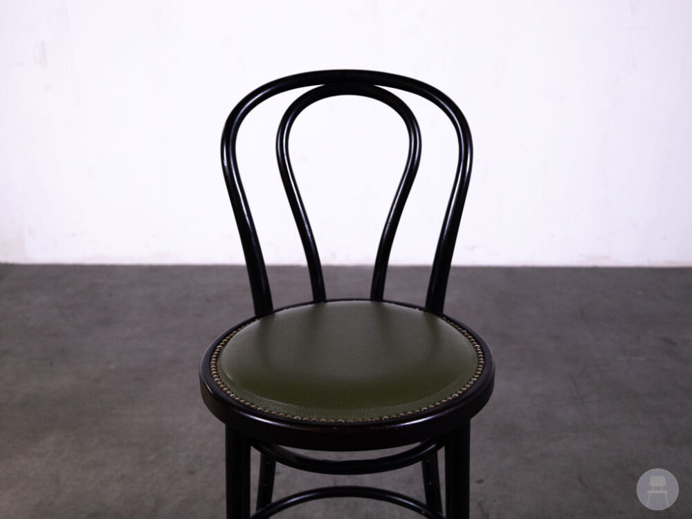 Barkruk Thonet Tax Jet met rug groen
