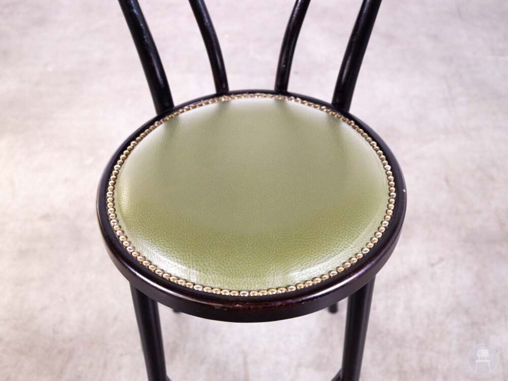 Barkruk Thonet Tax Jet met rug groen