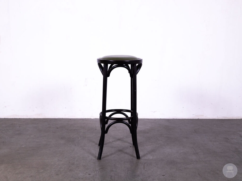 Barkruk Thonet Tax Jet met rug groen