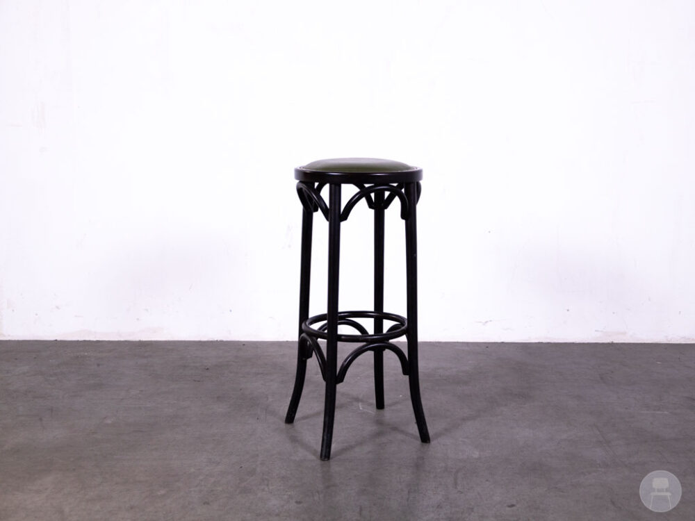 Barkruk Thonet Tax Jet met rug groen