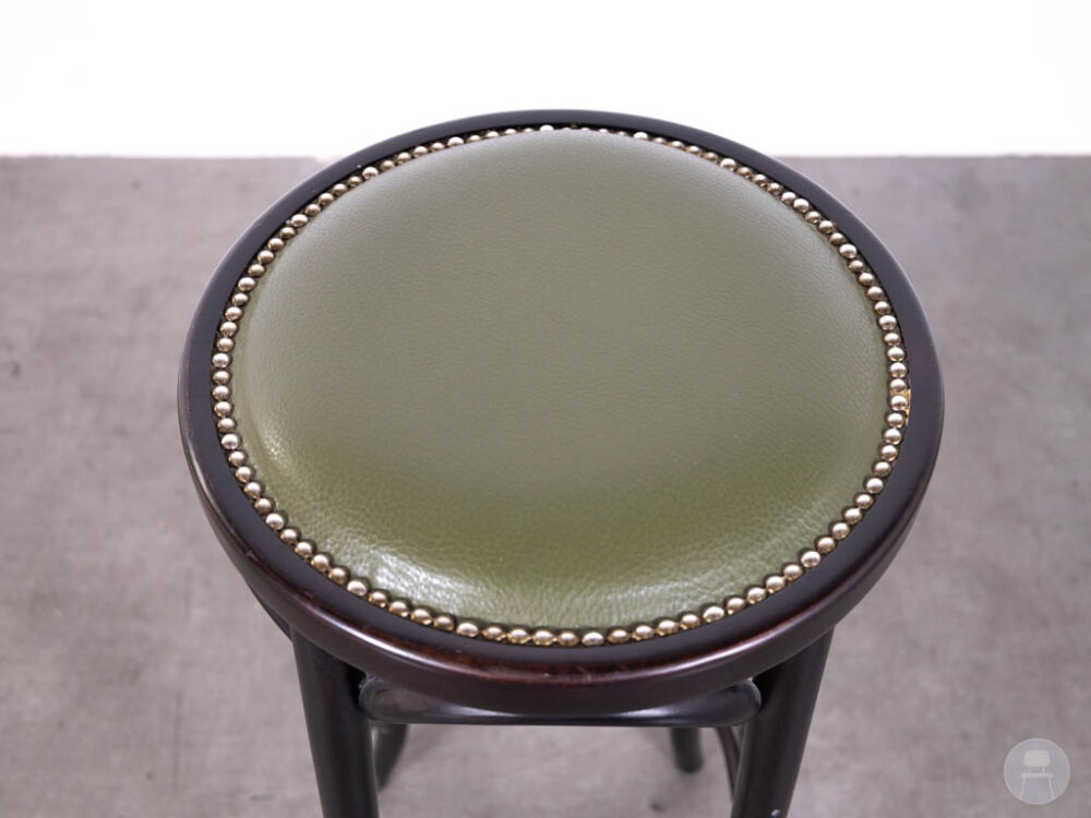 Barkruk Thonet Tax Jet met rug groen