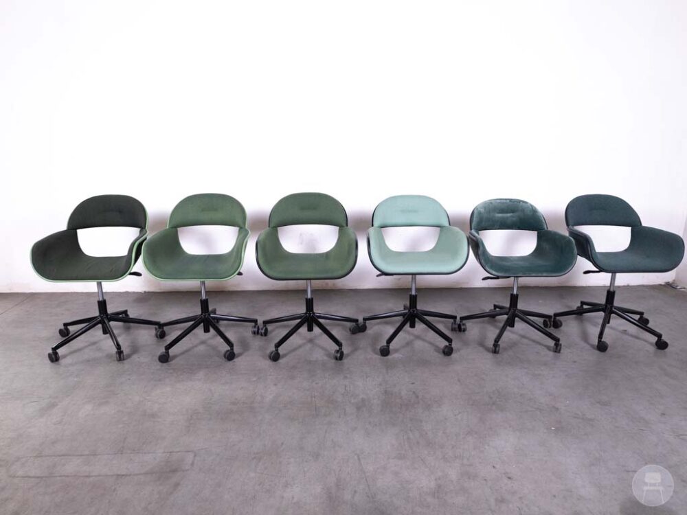 1 set 6 stuks Bureaustoel Fiolo wheels AC groen Satelliet