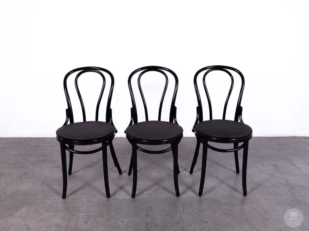 Cafestoel Thonet Gijs zwart/donkergrijs Satelliet