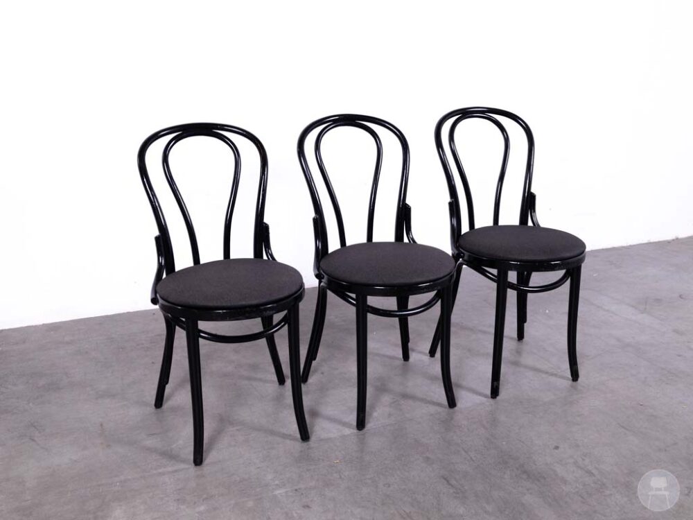 Cafestoel Thonet Gijs zwart/donkergrijs Satelliet