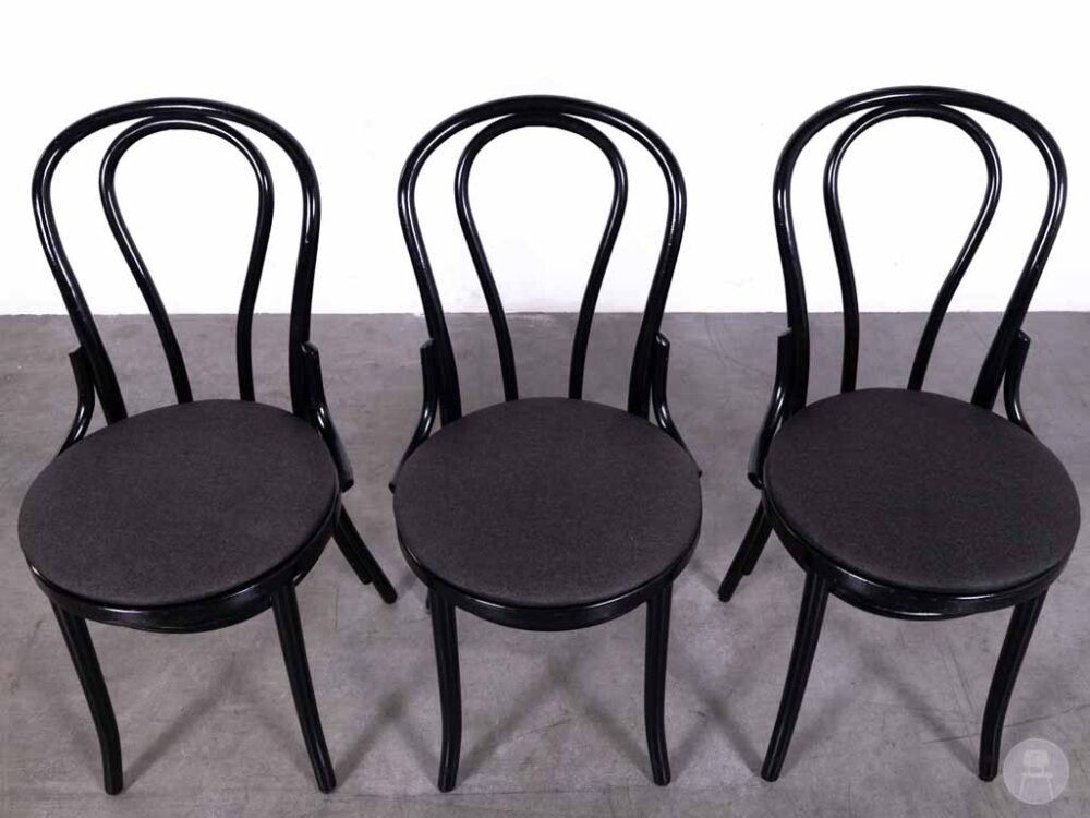 Cafestoel Thonet Gijs zwart/donkergrijs Satelliet