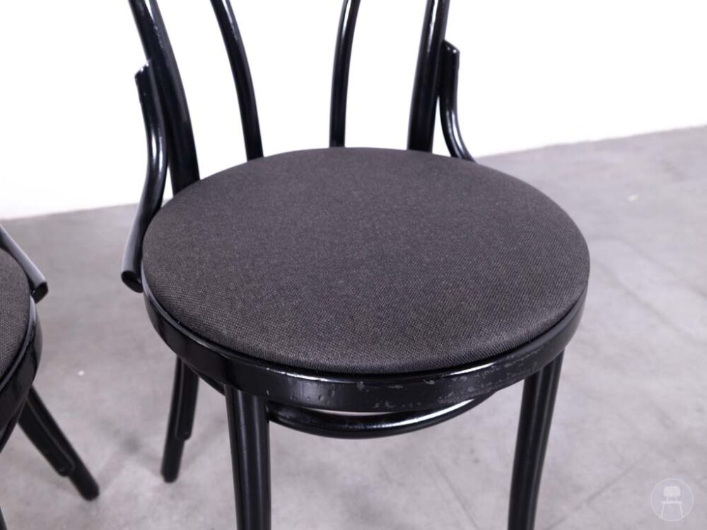 Cafestoel Thonet Gijs zwart/donkergrijs Satelliet