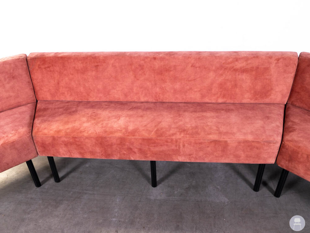 Horecabank Cotton velvet roze 370x140cm