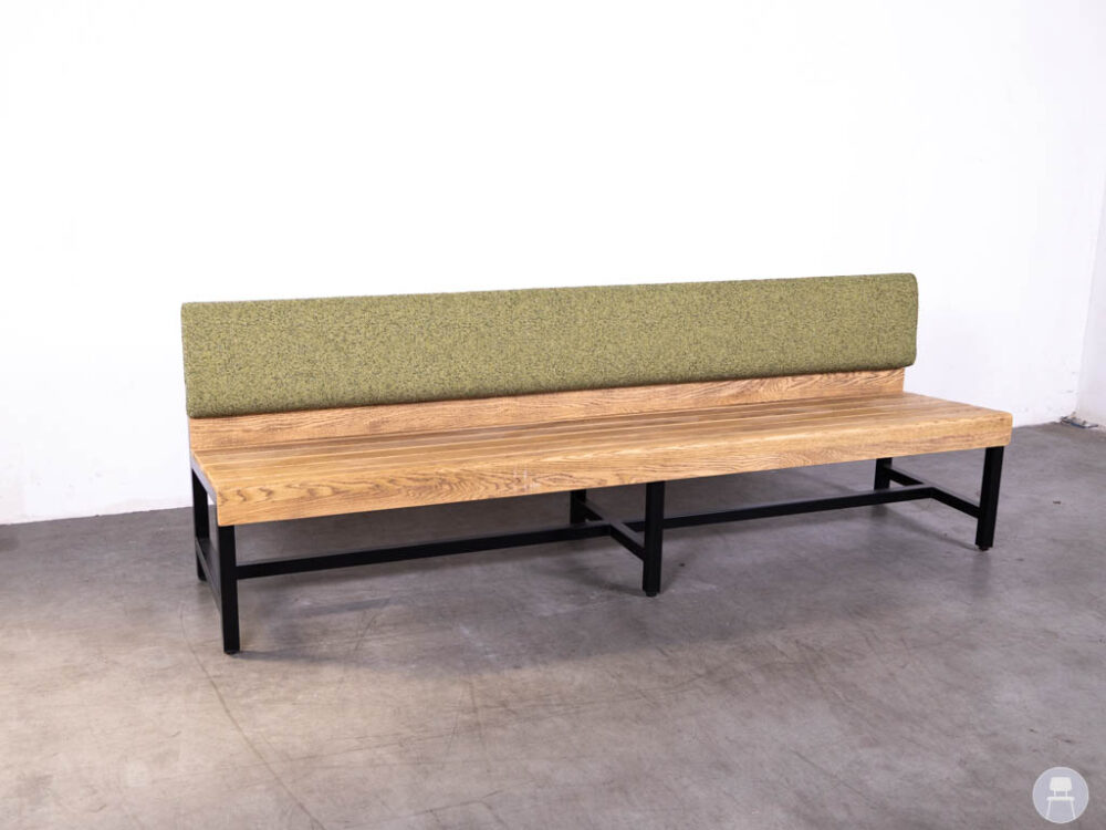 Horecabank Loeff B recht boucle groen Satelliet 240cm