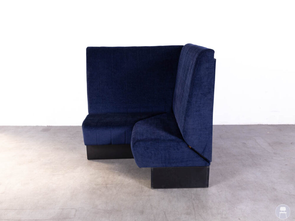 Horecabank Menno 51991 B hoek boucle blauw Satelliet 125x120cm