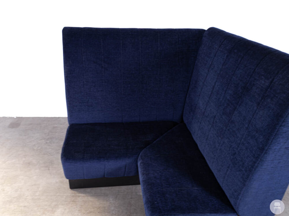 Horecabank Menno 51991 B hoek boucle blauw Satelliet 125x120cm