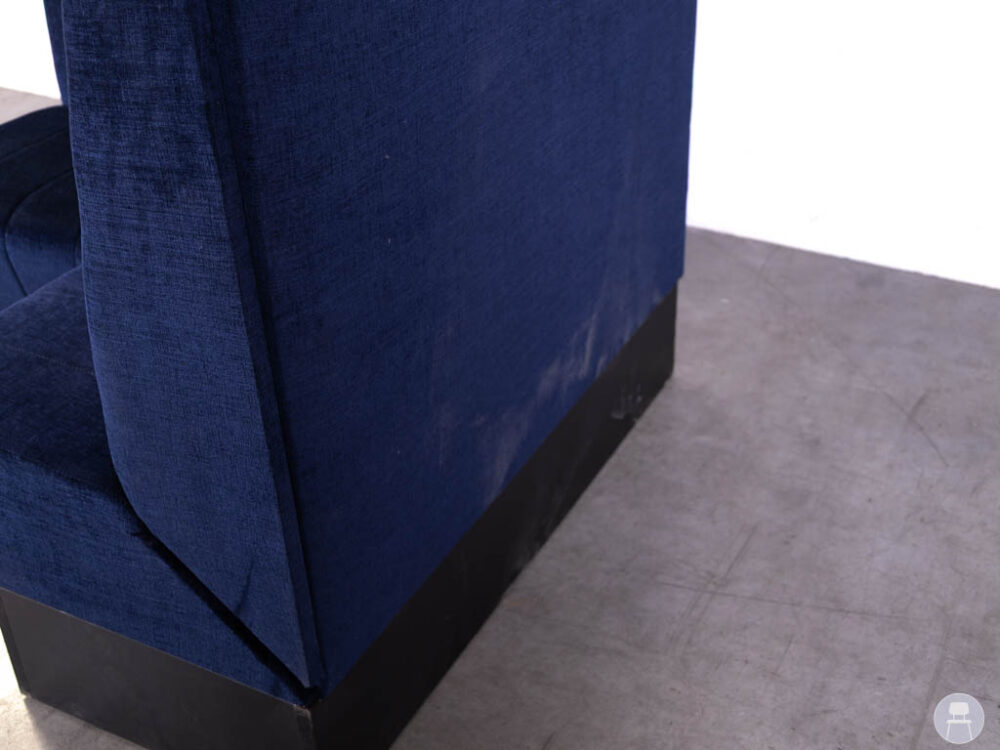 Horecabank Menno 51991 B hoek boucle blauw Satelliet 125x120cm