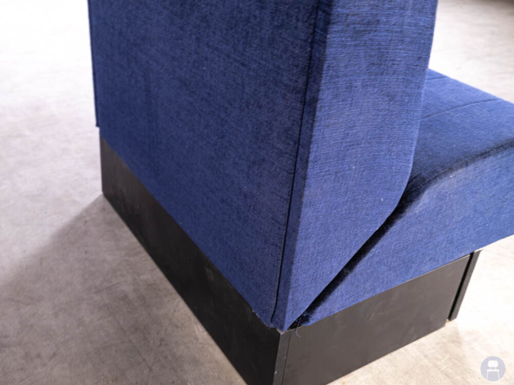 Horecabank Menno 51991 B recht boucle blauw Satelliet 90x75cm