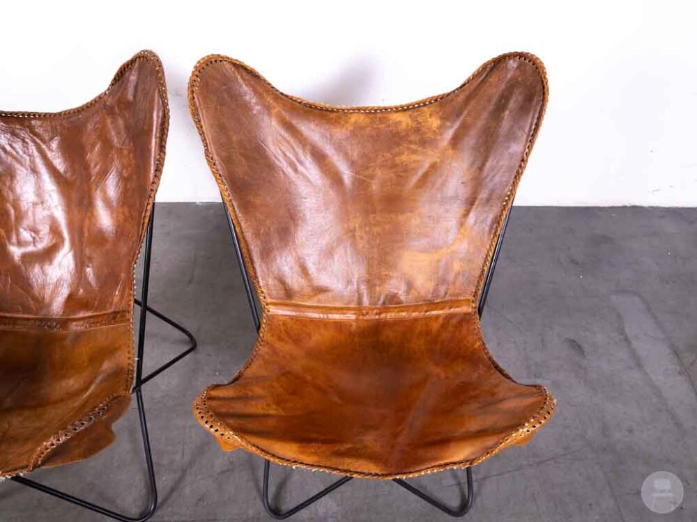 1 set 2 stuks Horecafauteuil Cowboy bruin leer