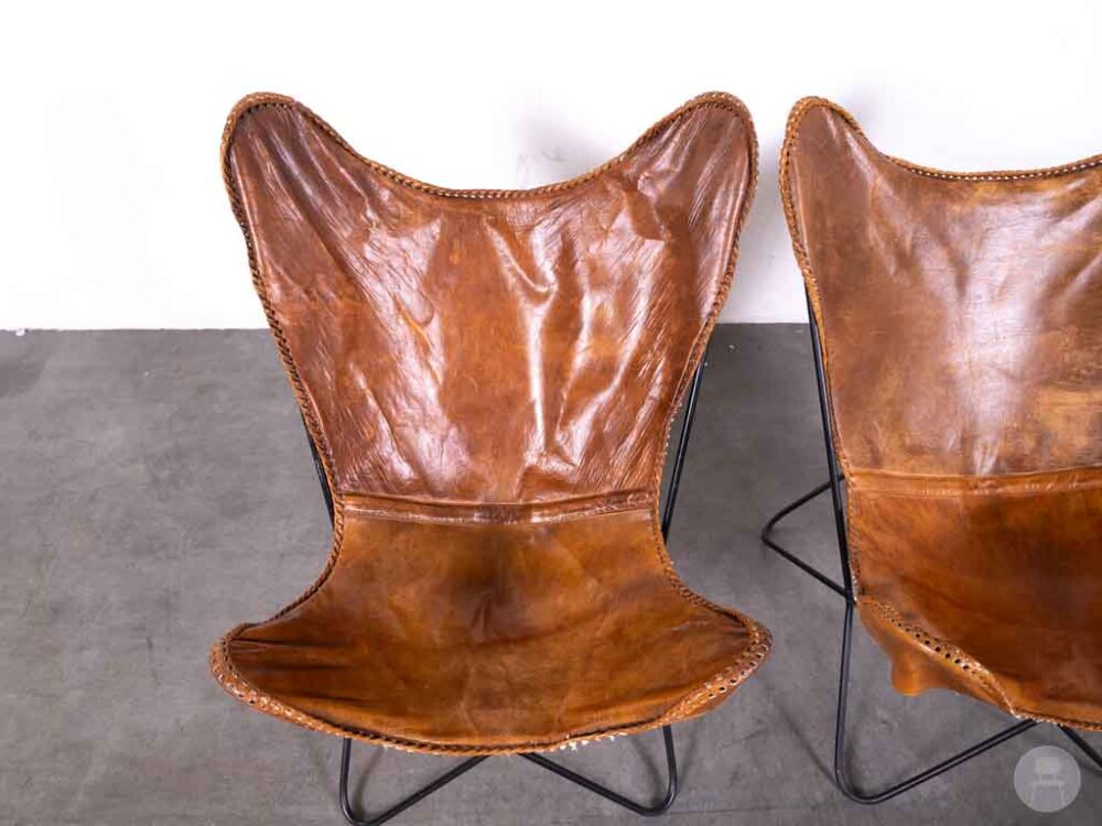 1 set 2 stuks Horecafauteuil Cowboy bruin leer
