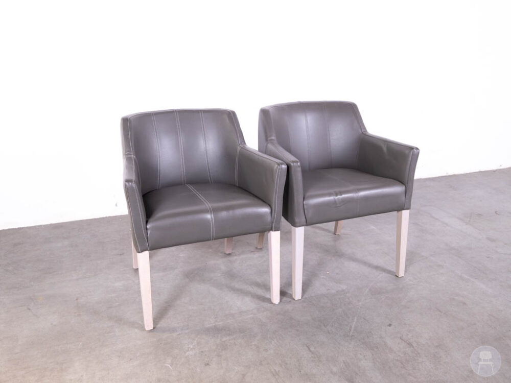 1 set 2 stuks Horecastoel Juliette grijs