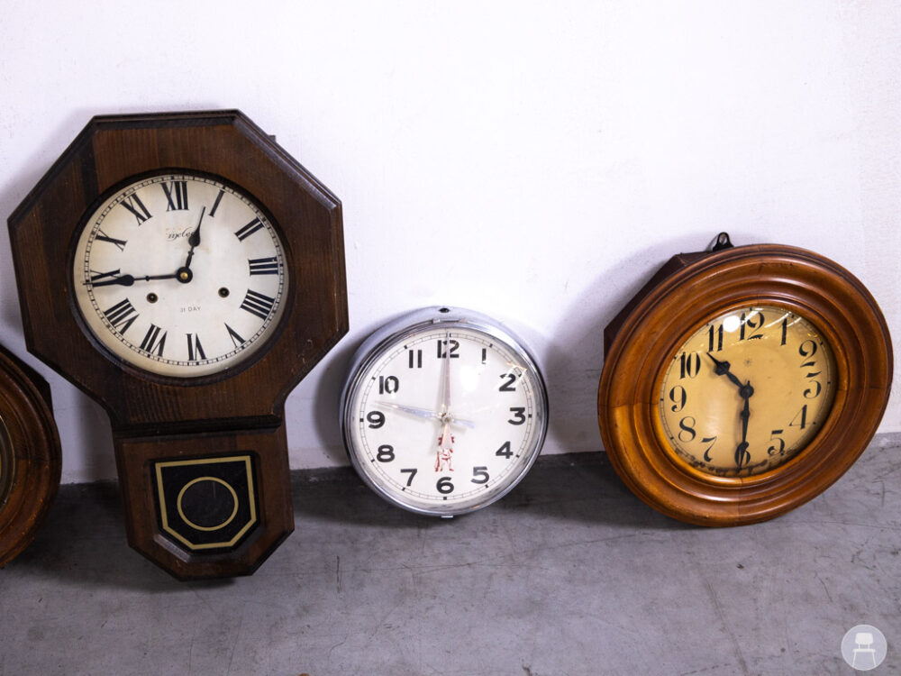 1 set 5 stuks Deco Klok Bruintje