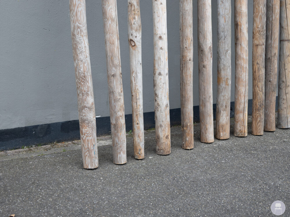 1 set 11 stuks Kastanjepaal hout 4 meter
