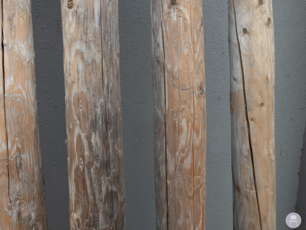 1 set 11 stuks Kastanjepaal hout 4 meter