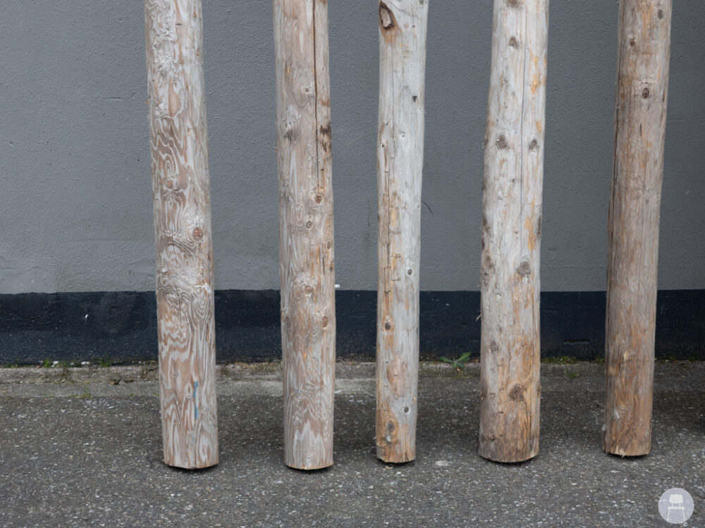 1 set 11 stuks Kastanjepaal hout 4 meter