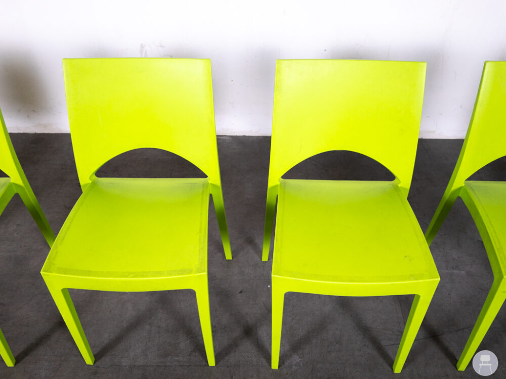 1 set 6 stuks Stapelstoel June groen Grandsoleil