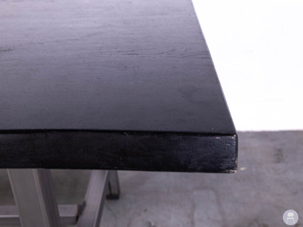 Sta-stamtafel Network eiken zwart incl.stroompunten Satelliet 270x110cm