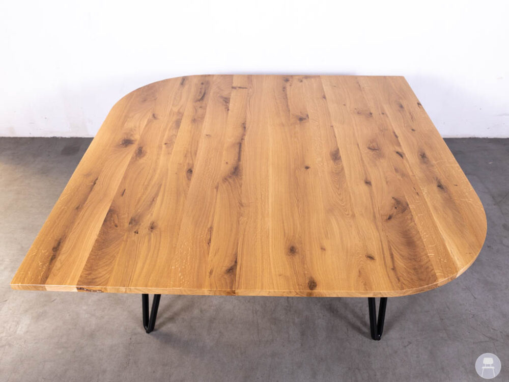 Stamtafel Squircle eiken 170x170cm