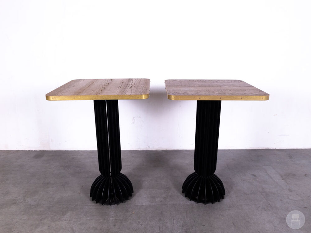 1 set 2 stuks Statafel Ballet eiken Satelliet 80x80cm