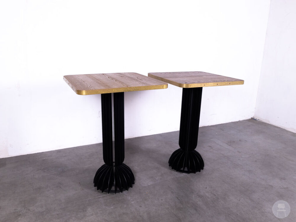 1 set 2 stuks Statafel Ballet eiken Satelliet 80x80cm