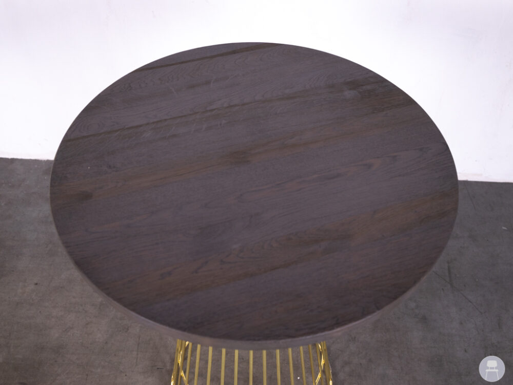 Statafel Sim eiken goud Satelliet 70cm rond