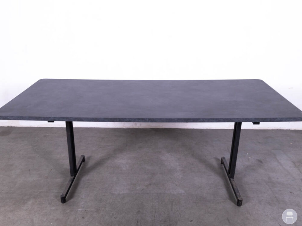 Tafelblad Gitta stoonlook zwart Satelliet 190x90cm