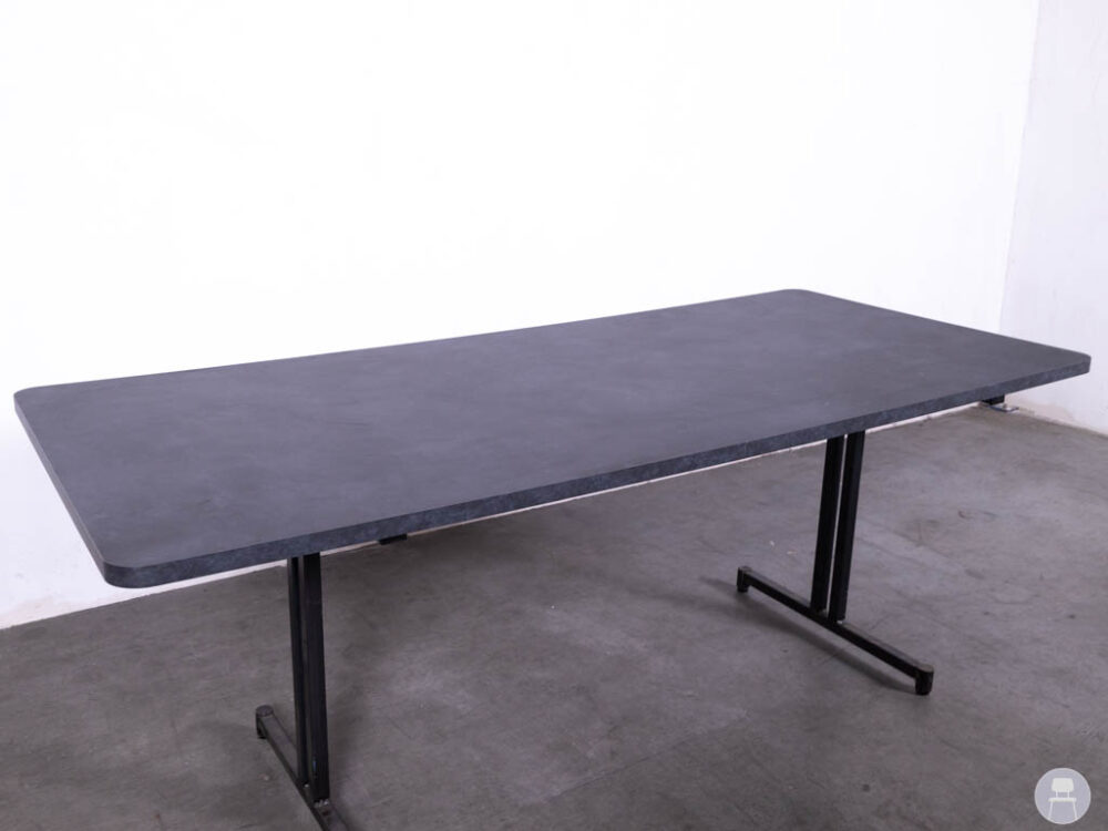 Tafelblad Gitta stoonlook zwart Satelliet 190x90cm