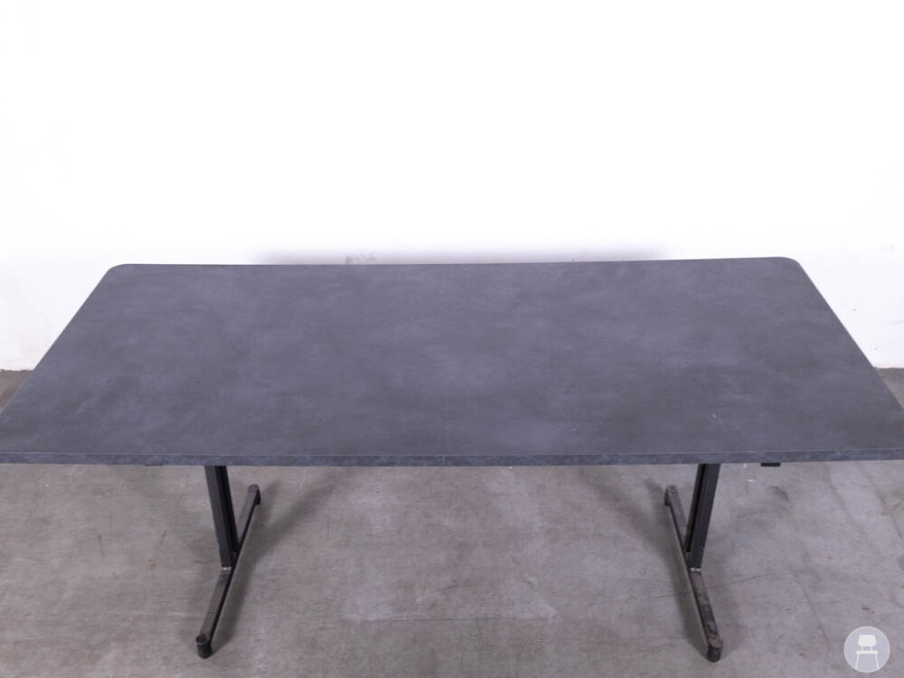 Tafelblad Gitta stoonlook zwart Satelliet 190x90cm