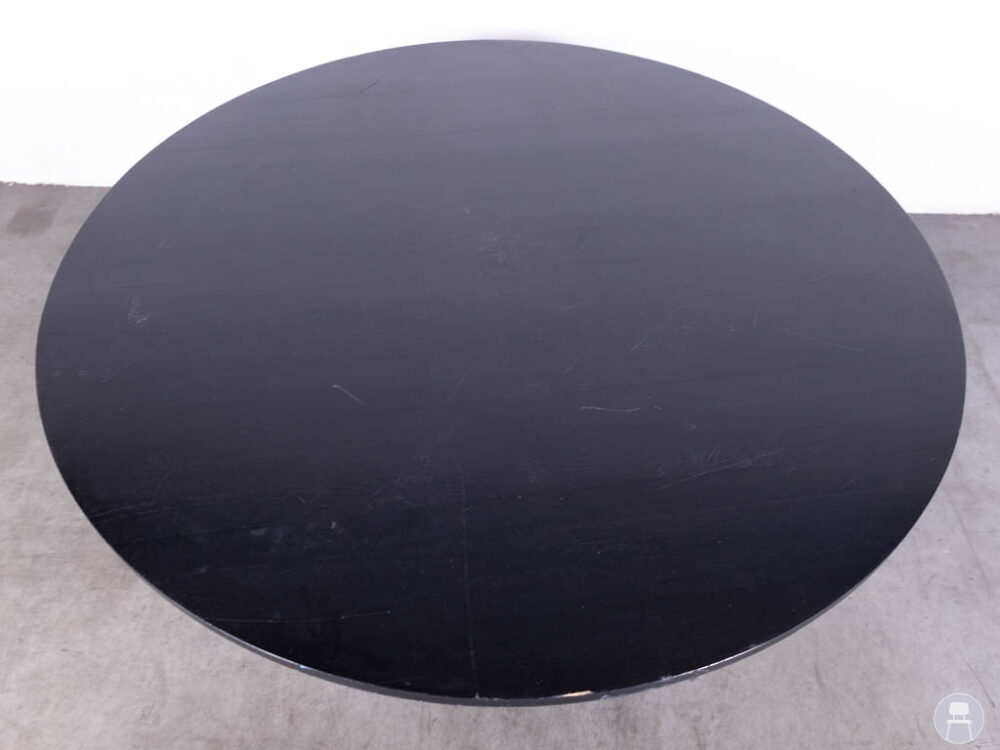 Tafelblad Karel eiken zwart Satelliet 150cm rond