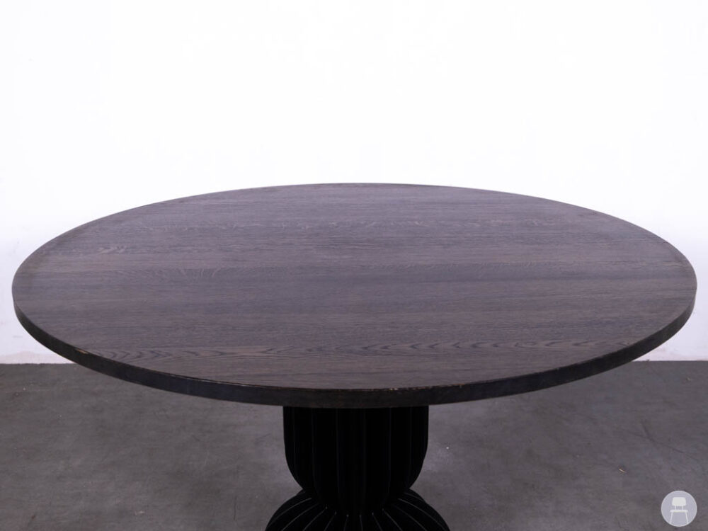 Tafelblad Omar eiken donkerbruin Satelliet 130cm rond