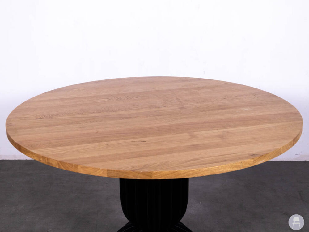 Tafelblad Rikkie eiken naturel Satelliet 120cm rond