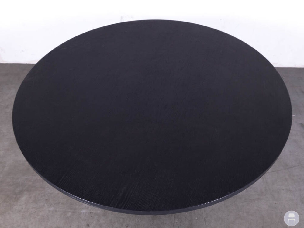 Tafelblad Tommy houtlook zwart Satelliet 125cm rond