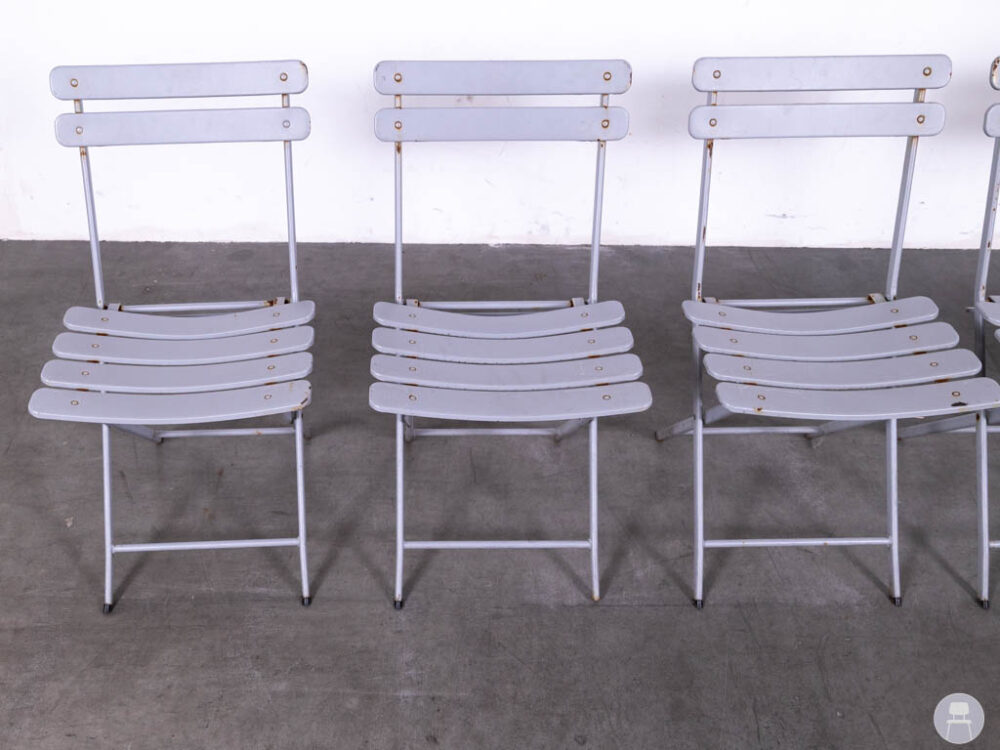 1 set 5 stuks Terras-klapstoel Meeuw grijs