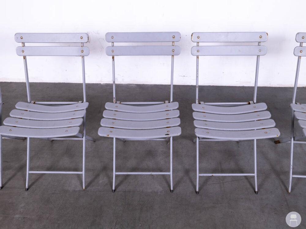 1 set 5 stuks Terras-klapstoel Meeuw grijs