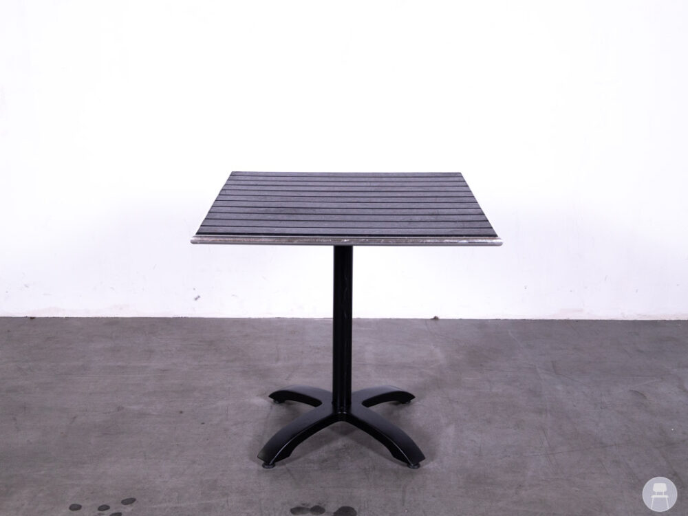 Terras-klaptafel Dirk No-wood zwart Satelliet 80x80cm