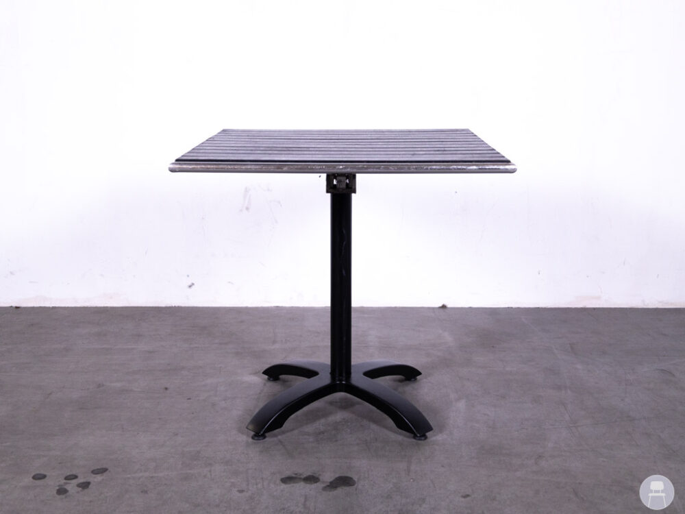 Terras-klaptafel Dirk No-wood zwart Satelliet 80x80cm