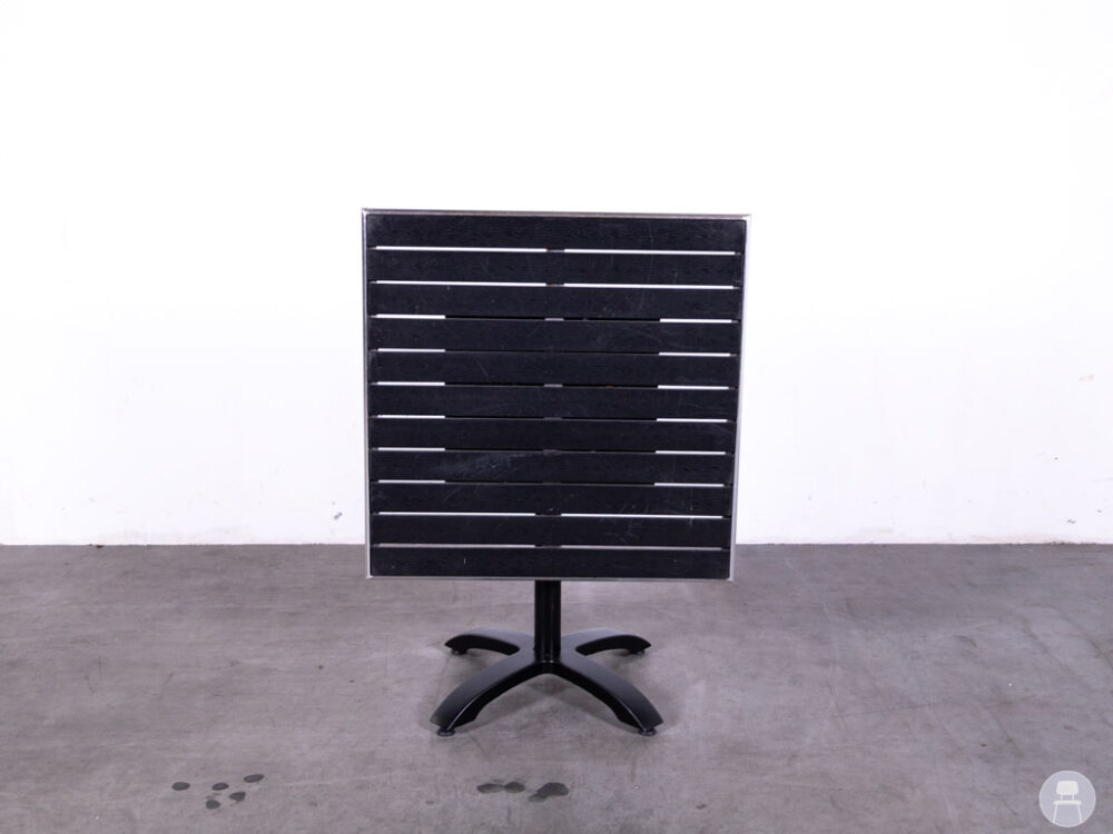 Terras-klaptafel Dirk No-wood zwart Satelliet 80x80cm