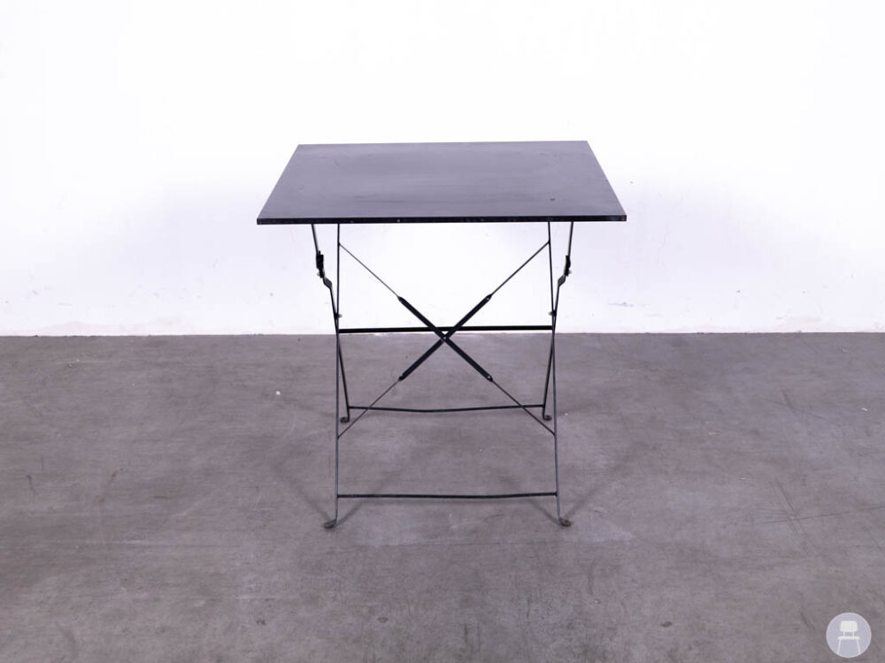 Terras-klaptafel Doris zwart 70x70cm